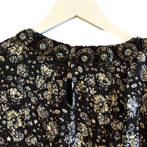 3.1 Phillip Lam EUC Embellished Shift Silk Floral Dress - Picture 5 of 6